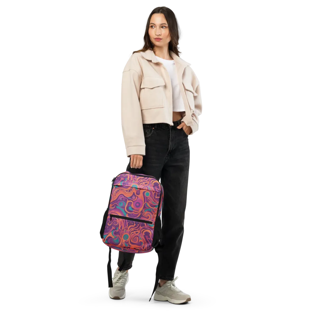 Psychedelic Paisley on Utility Backpack — Front