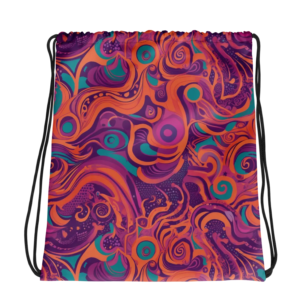 Psychedelic Paisley on Drawstring Bag — Photo