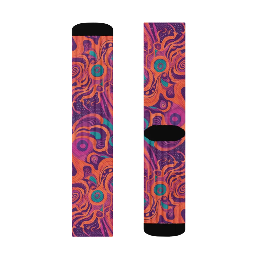 Psychedelic Paisley on Socks — Left Sock