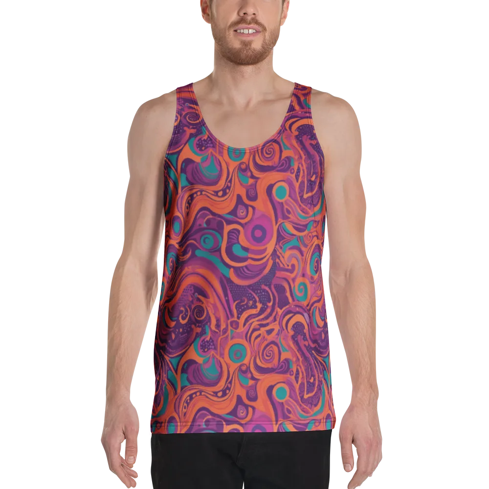 Psychedelic Paisley on Men's Tank Top — Front