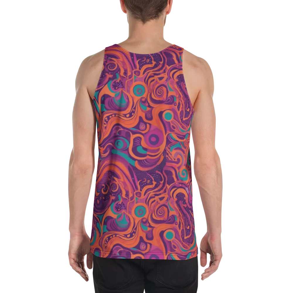 Psychedelic Paisley on Men's Tank Top — Back