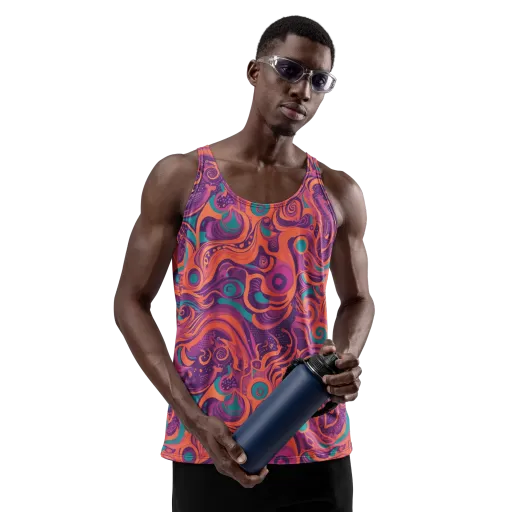 Psychedelic Paisley on a Men's Tank Top