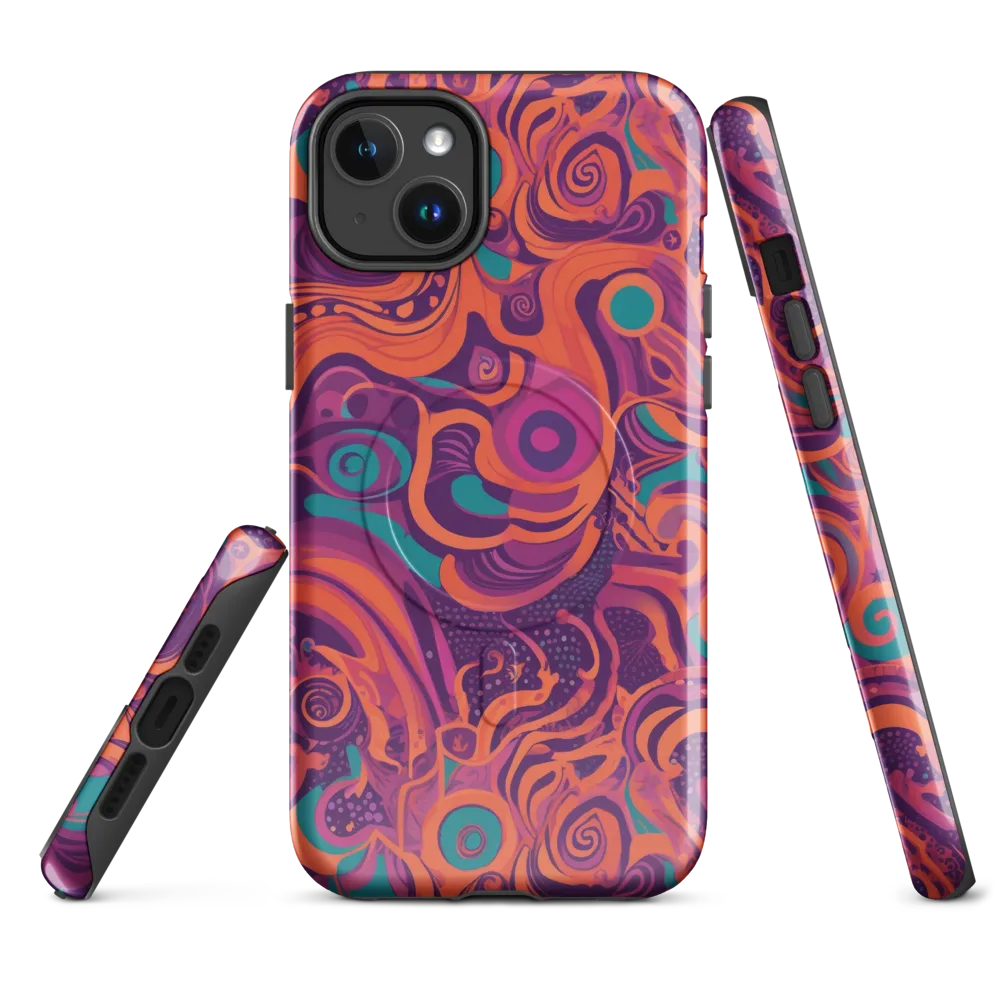 Psychedelic Paisley on MagSafe Tough Case for iPhone® — Front