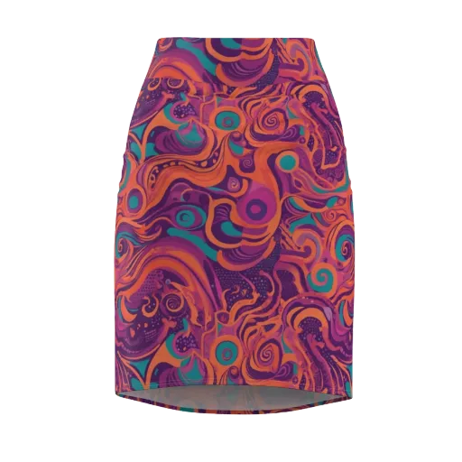 Psychedelic Paisley on a Pencil Skirt