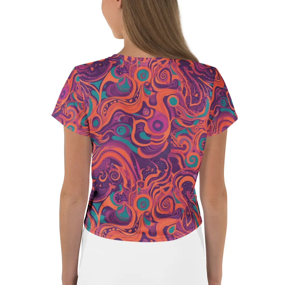 Psychedelic Paisley on Crop Tee — Back