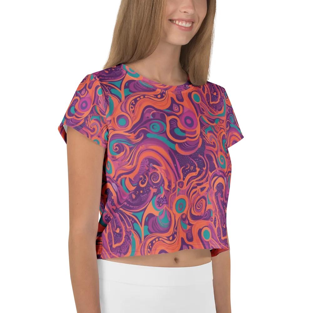 Psychedelic Paisley on Crop Tee — Right