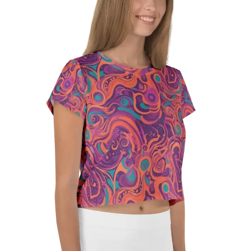Psychedelic Paisley on a Crop Tee