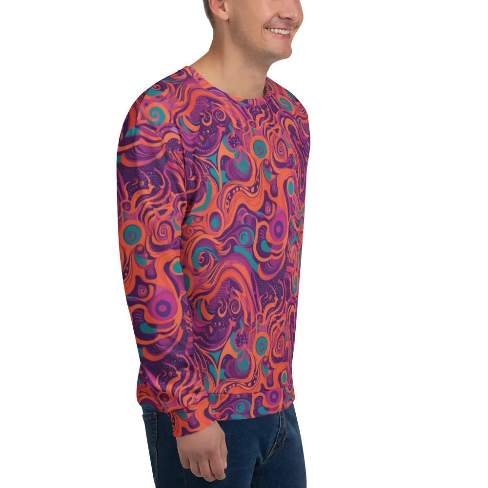 Psychedelic Paisley on Sweatshirt — Right Front