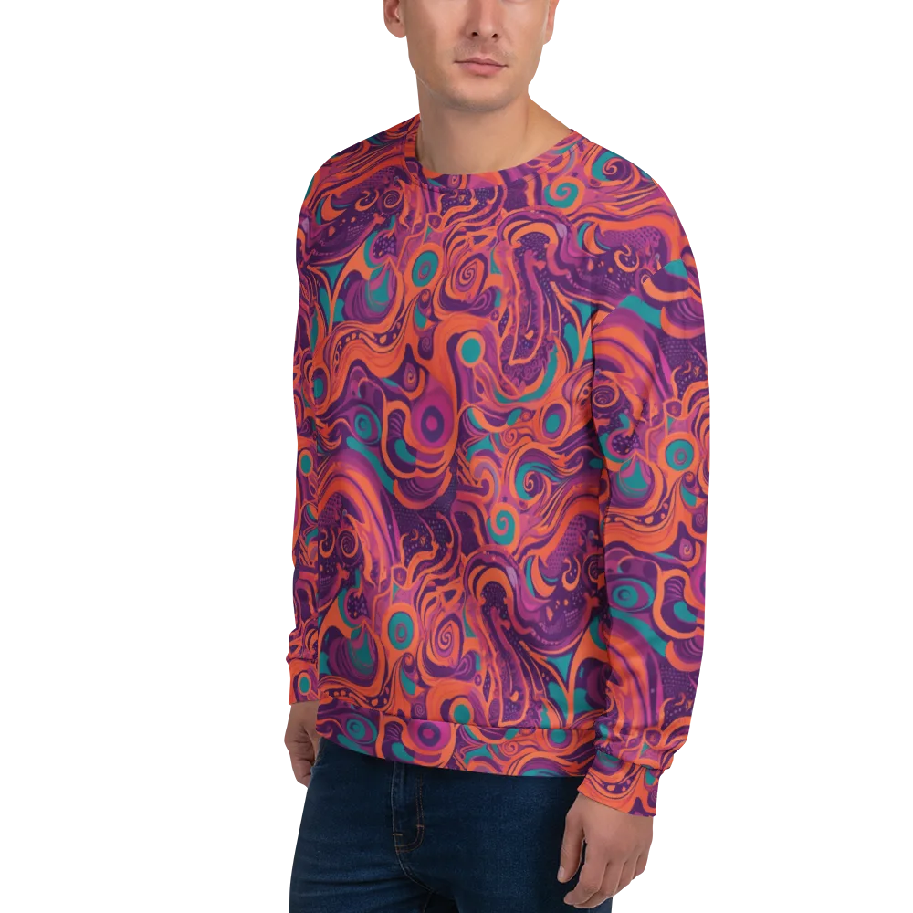 Psychedelic Paisley on Sweatshirt — Left Front