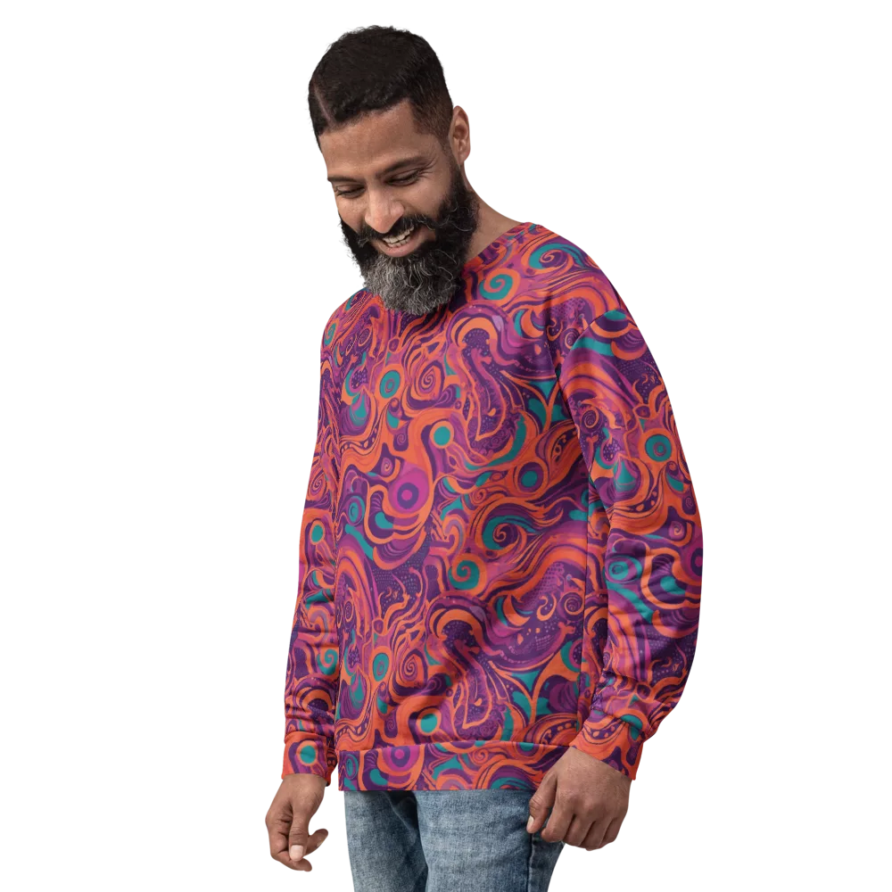 Psychedelic Paisley on Sweatshirt — Left Front
