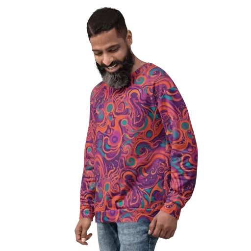 Psychedelic Paisley on a Sweatshirt
