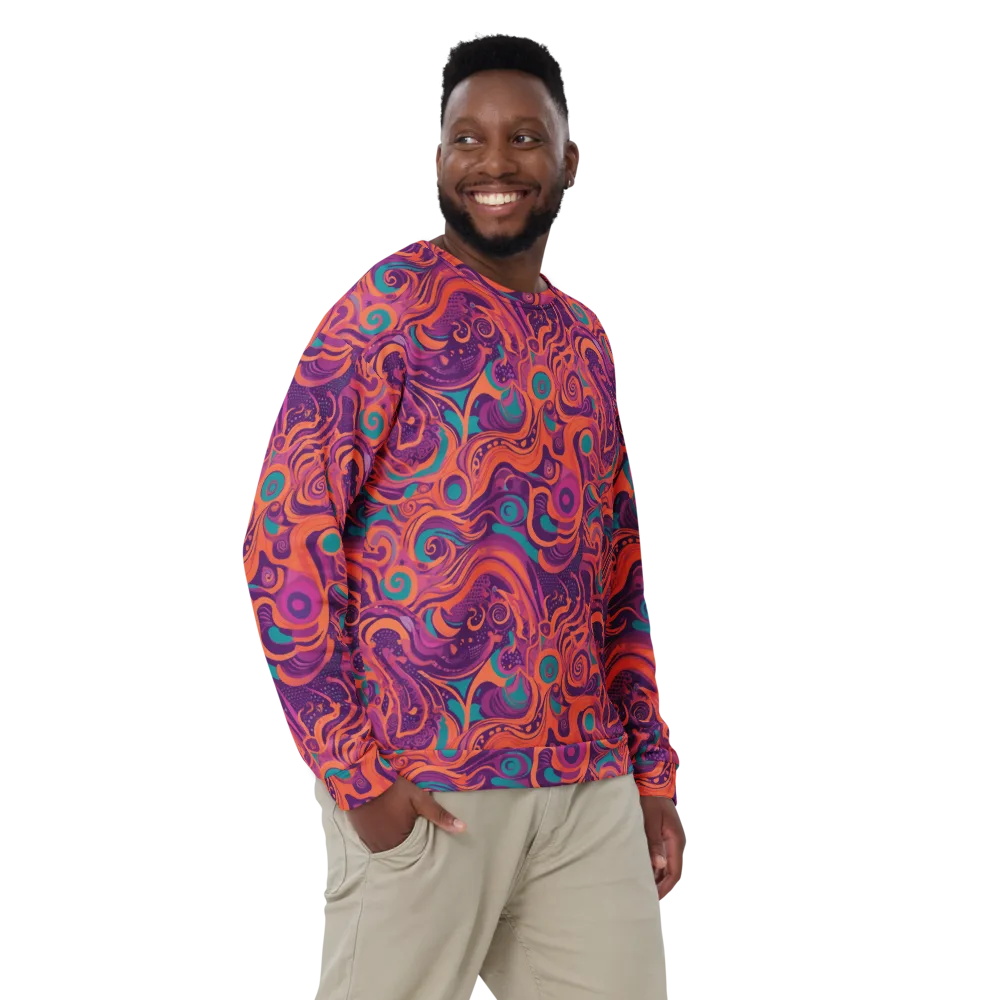 Psychedelic Paisley on Sweatshirt — Front