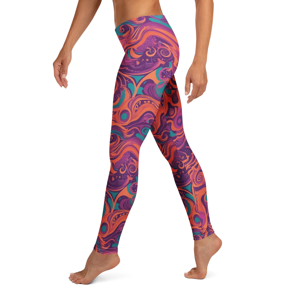 Psychedelic Paisley on Leggings — Left
