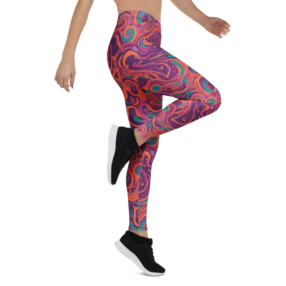 Psychedelic Paisley on Leggings — Right