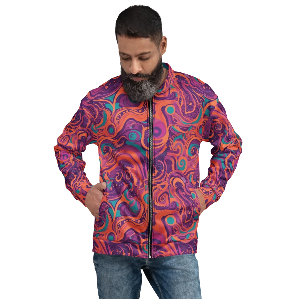Psychedelic Paisley on Bomber Jacket — Front