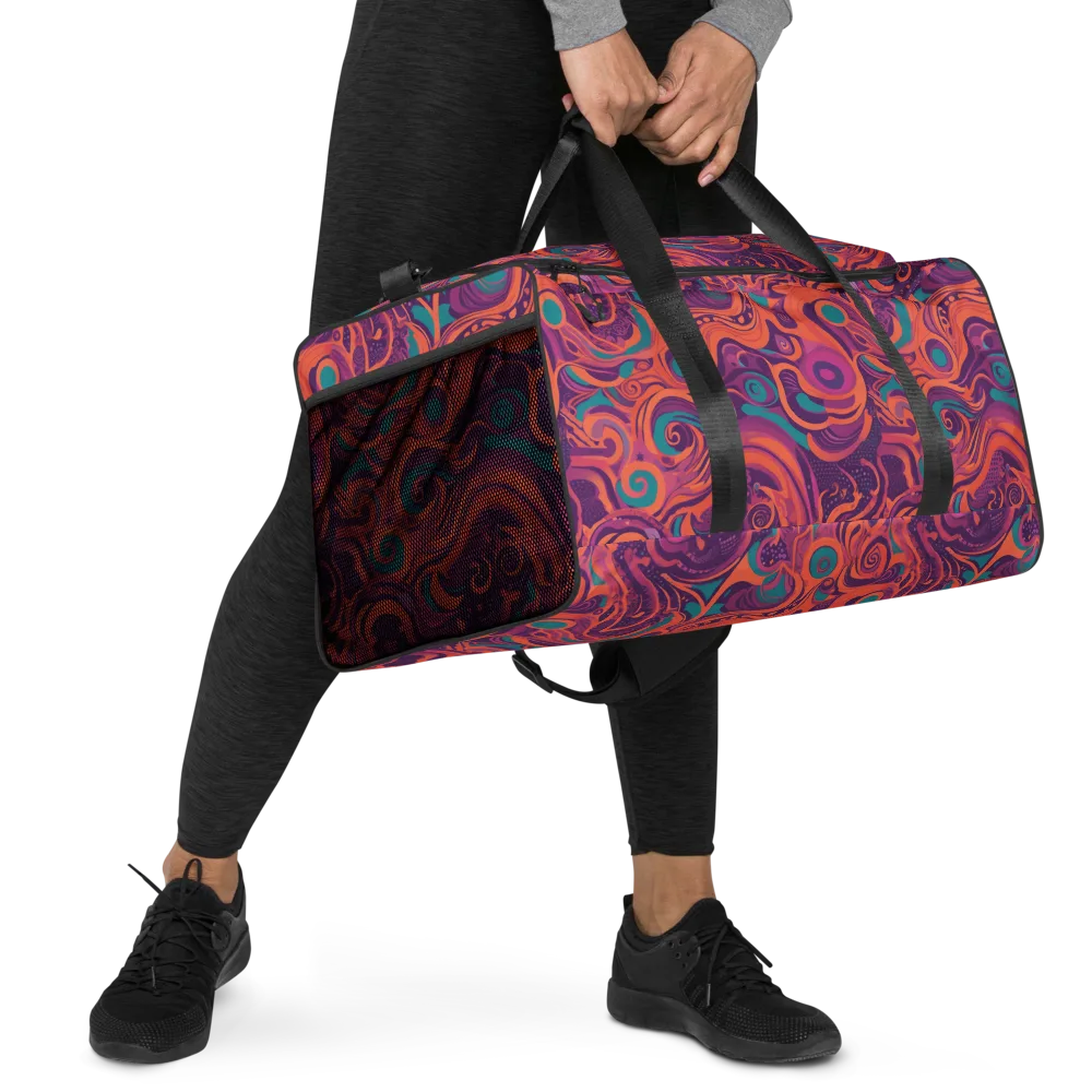 Psychedelic Paisley on Duffle Bag — Right Front