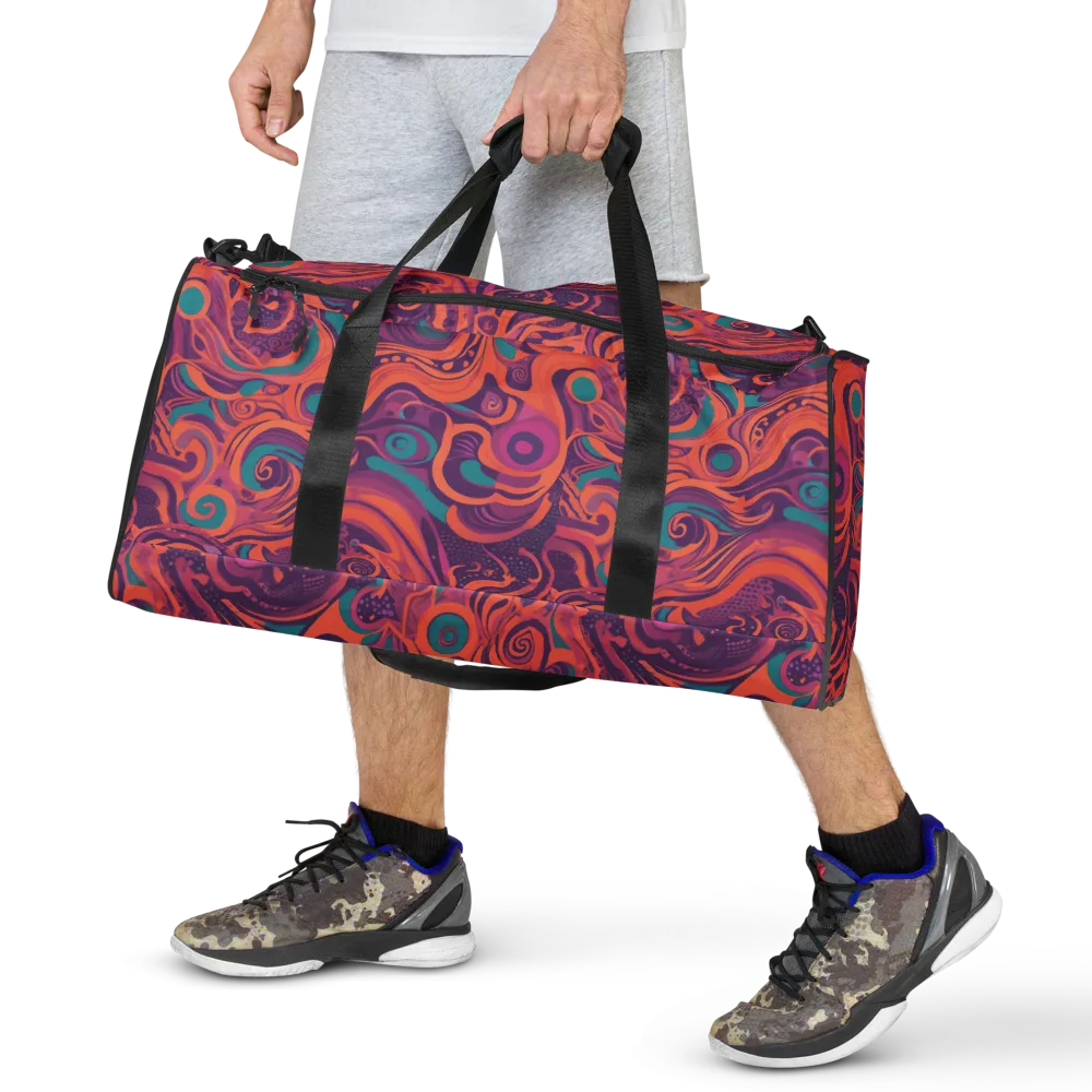 Psychedelic Paisley on Duffle Bag — Front