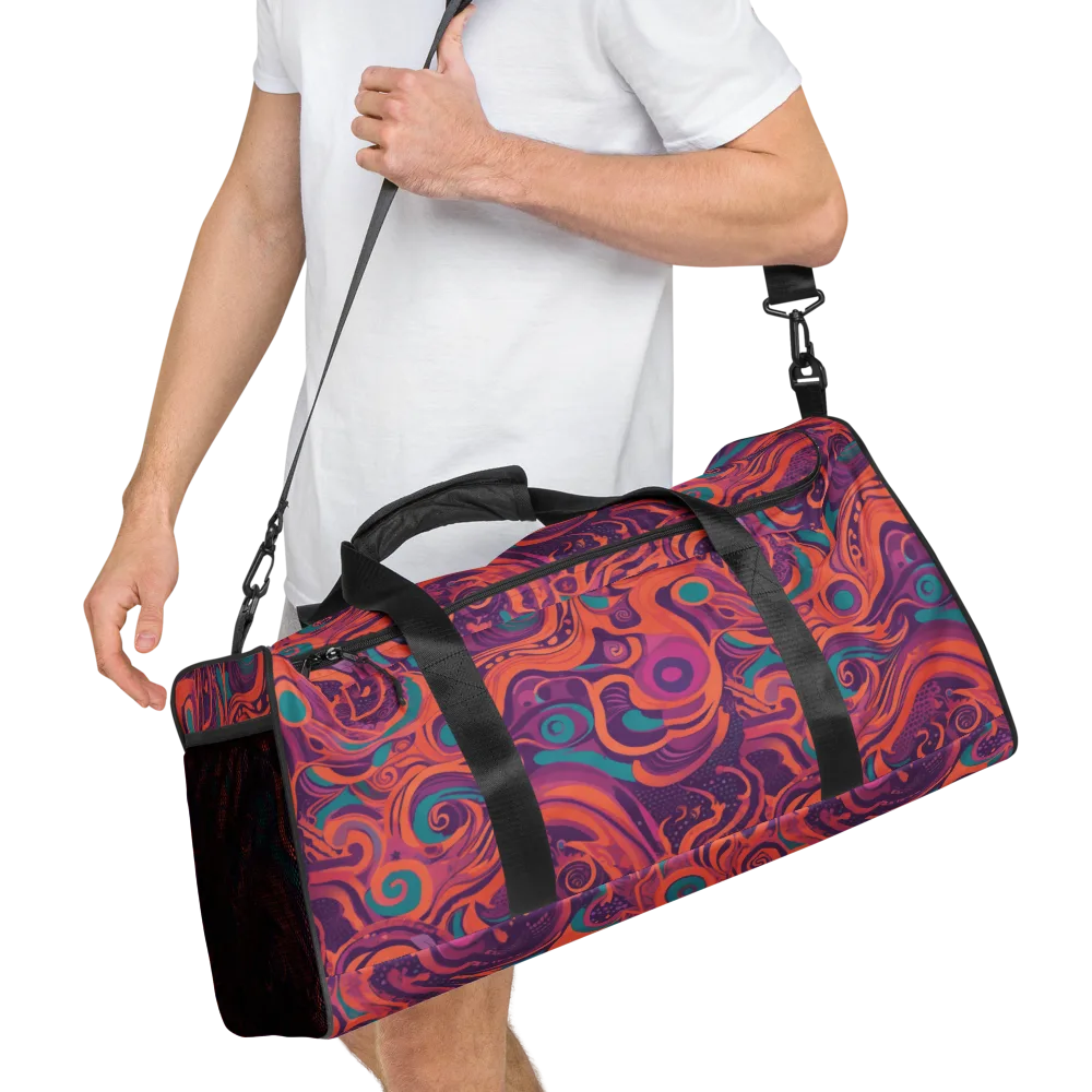 Psychedelic Paisley on Duffle Bag — Right Front