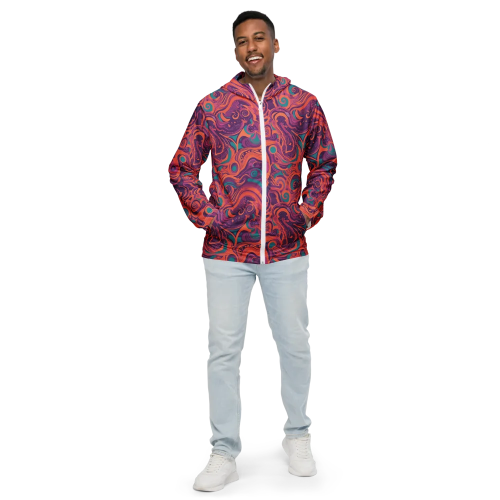 Psychedelic Paisley on Men's Windbreaker — Front