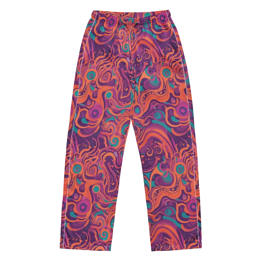 Psychedelic Paisley on Women's Pajama Pants — Front