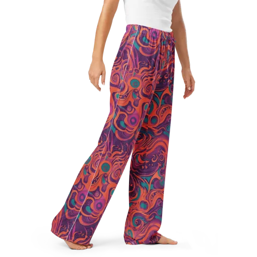 Psychedelic Paisley on a Women's Pajama Pants
