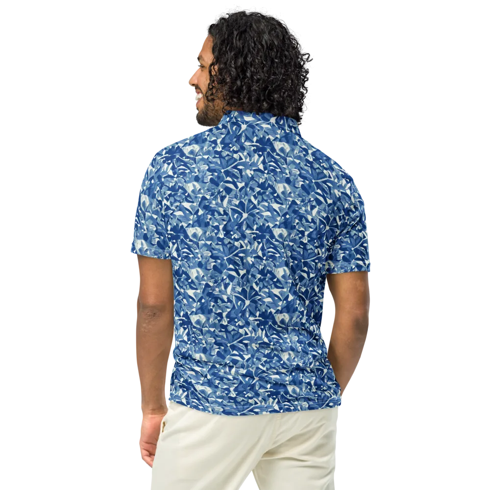 Blue Orchard on Men's Slim Fit Polo Shirt — Back