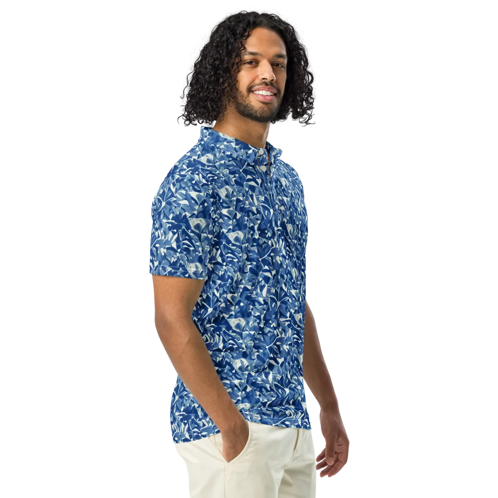 Blue Orchard on Men's Slim Fit Polo Shirt — Right Front