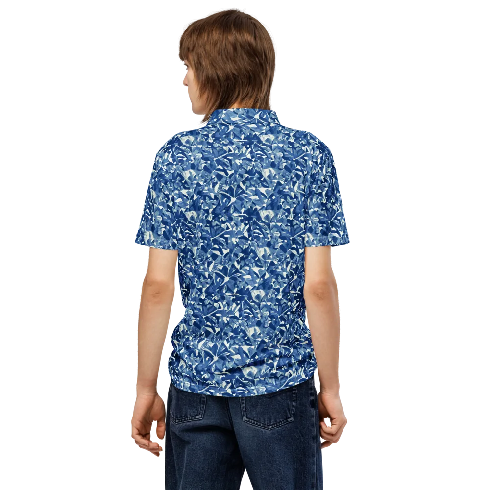 Blue Orchard on Men's Slim Fit Polo Shirt — Back