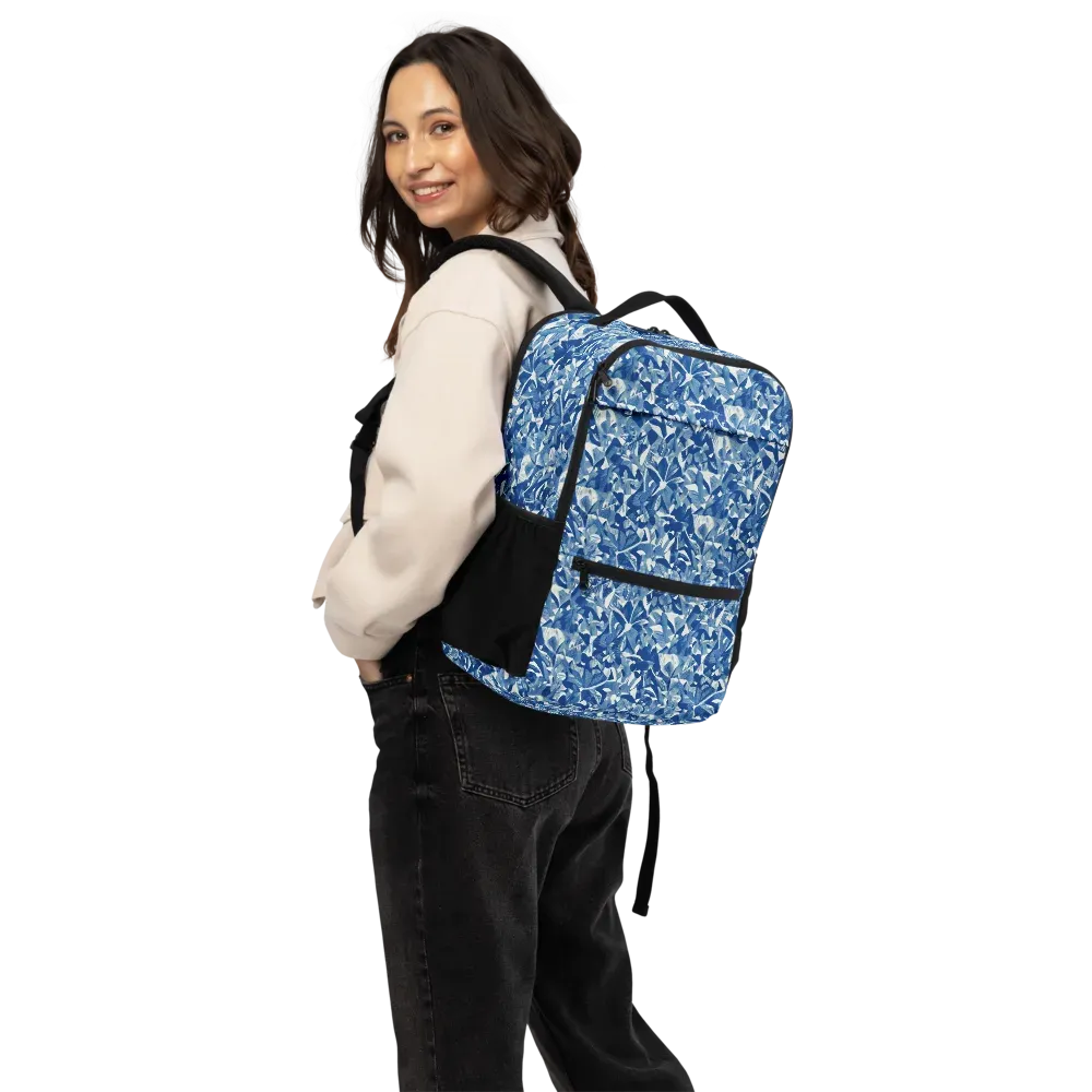 Blue Orchard on Utility Backpack — Back