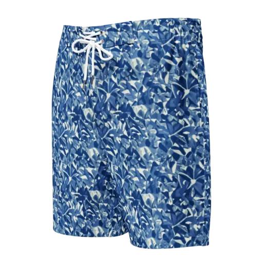 Blue Orchard on a Men's Board Shorts