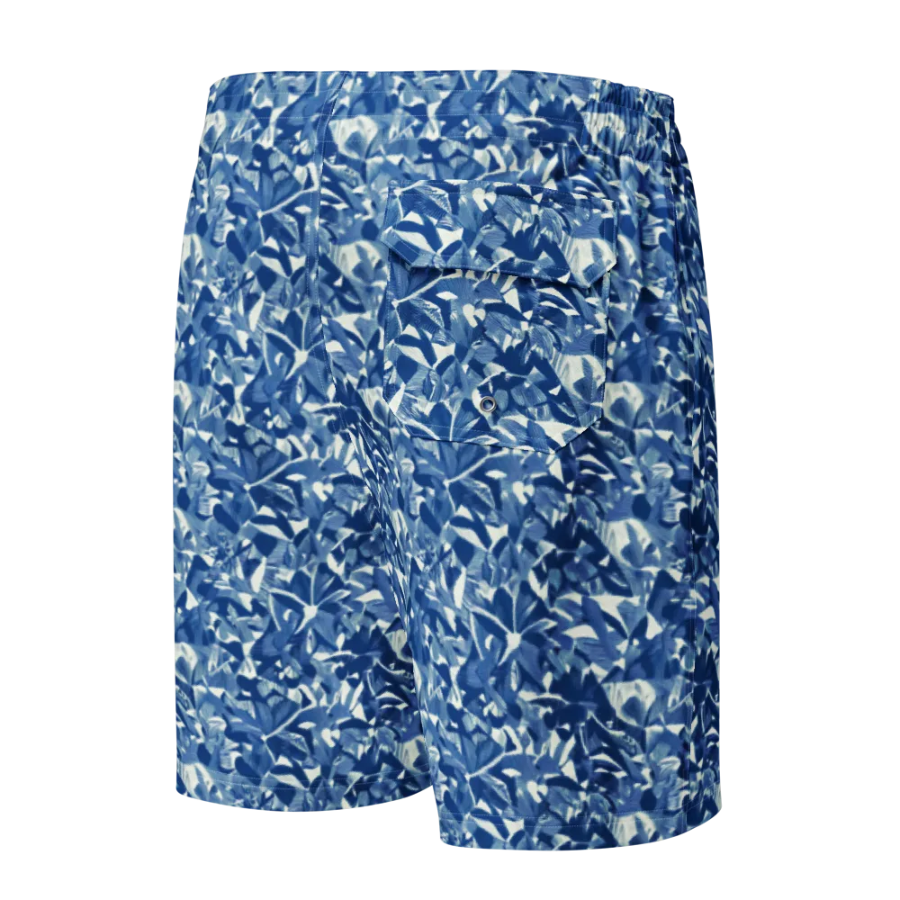 Blue Orchard on Men's Board Shorts — Back