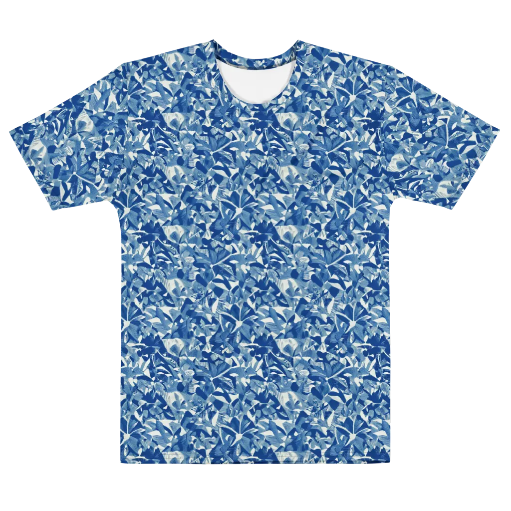 Blue Orchard on Men's Cotton Crew Neck T-Shirt — Front
