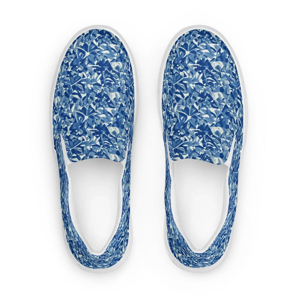Blue Orchard on Men's Slip-On Canvas Shoes — Front
