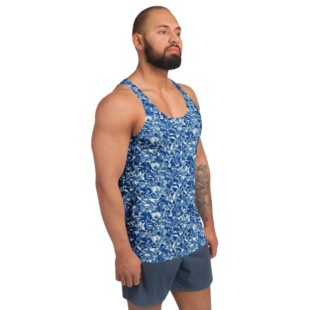 Blue Orchard on Men's Tank Top — Right Front