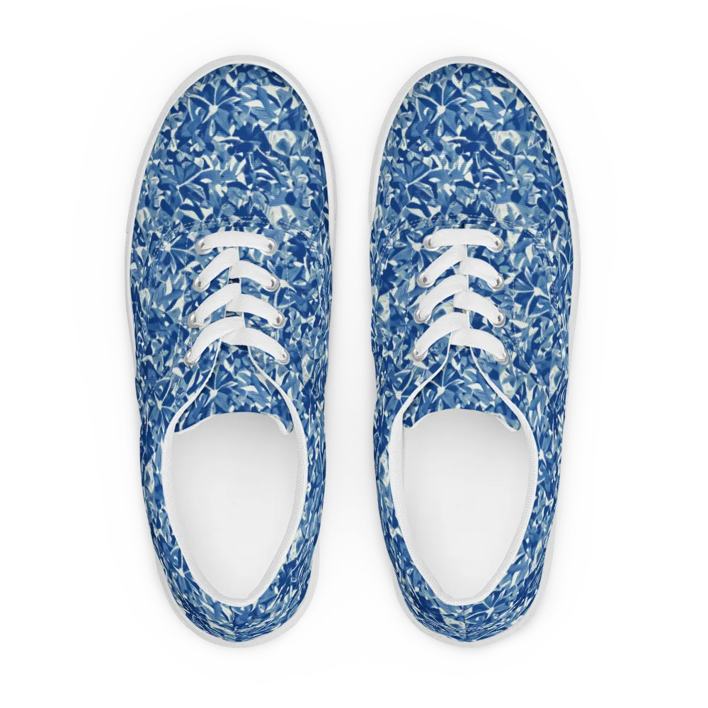 Blue Orchard on Men's Lace-Up Canvas Shoes — Front