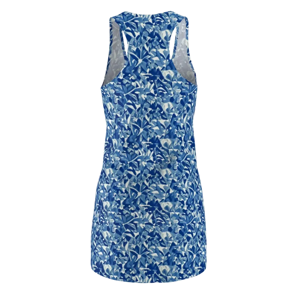Blue Orchard on Racerback Dress — Back