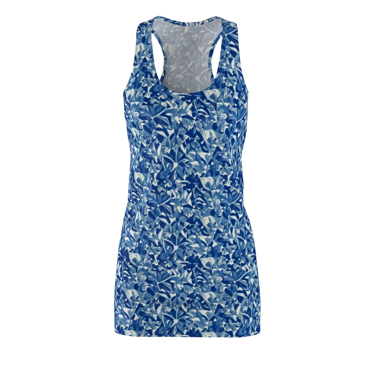 Blue Orchard on Racerback Dress — Front