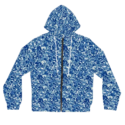 Blue Orchard on a Women's Full-Zip Hoodie