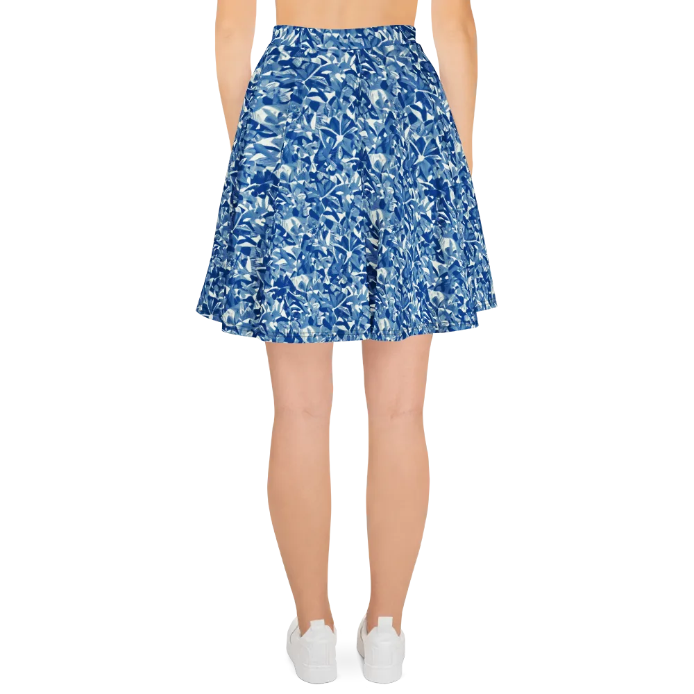 Blue Orchard on Skater Skirt — Back