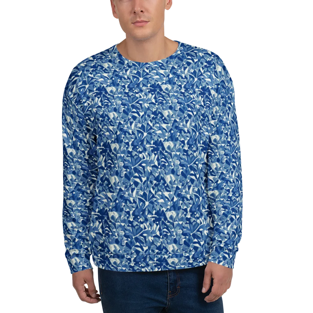 Blue Orchard on Sweatshirt — Front