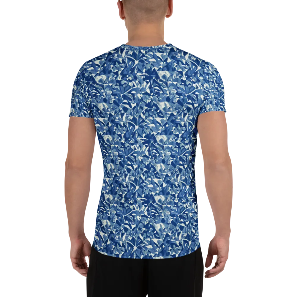 Blue Orchard on Men's Athletic T-Shirt — Back