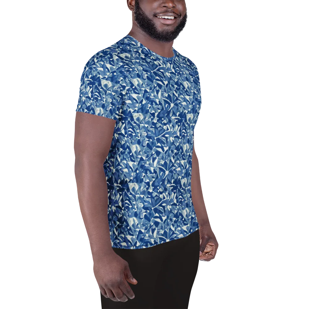 Blue Orchard on Men's Athletic T-Shirt — Right