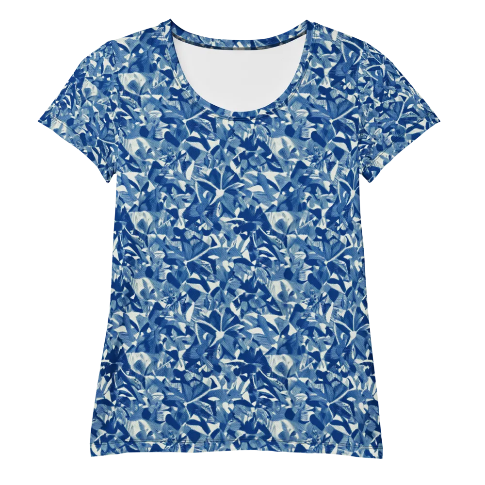 Blue Orchard on Women's Athletic T-Shirt — Front