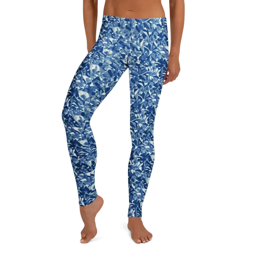 Blue Orchard on a Leggings