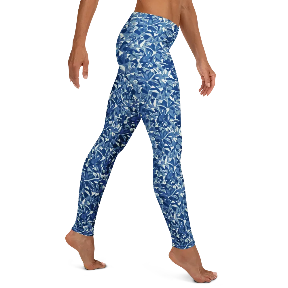 Blue Orchard on Leggings — Right