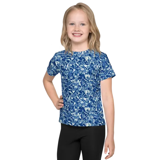 Blue Orchard on a Kids Crew Neck T-Shirt