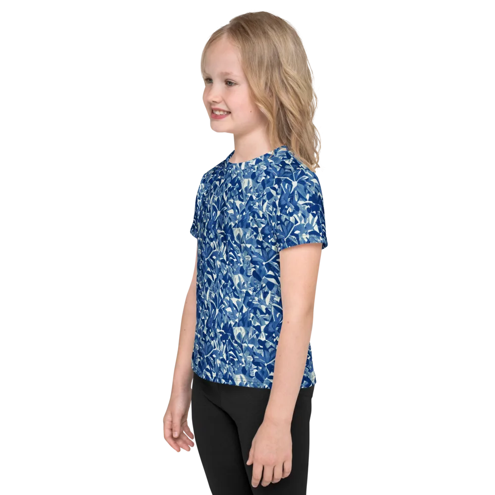 Blue Orchard on Kids Crew Neck T-Shirt — Left