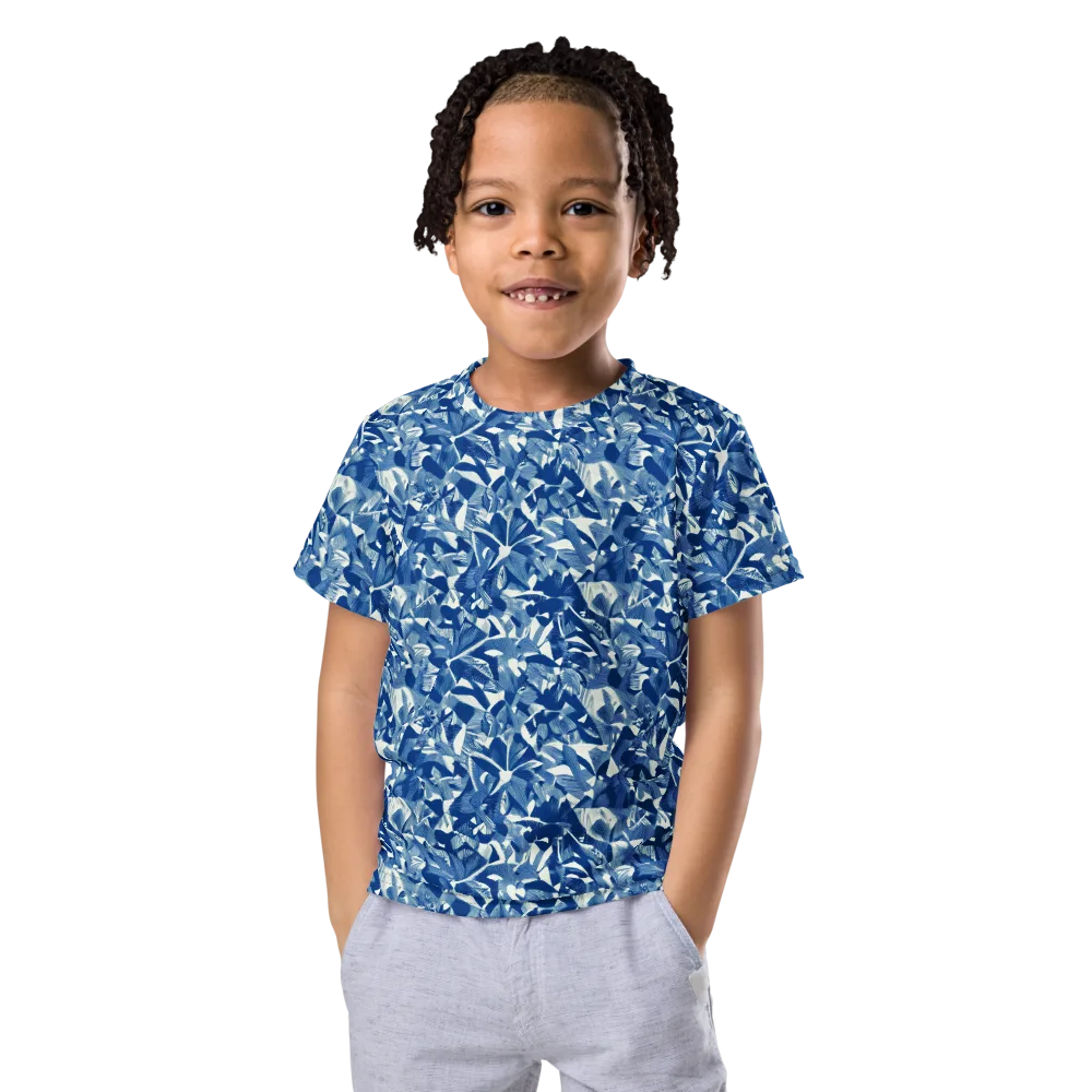 Blue Orchard on Kids Crew Neck T-Shirt — Front