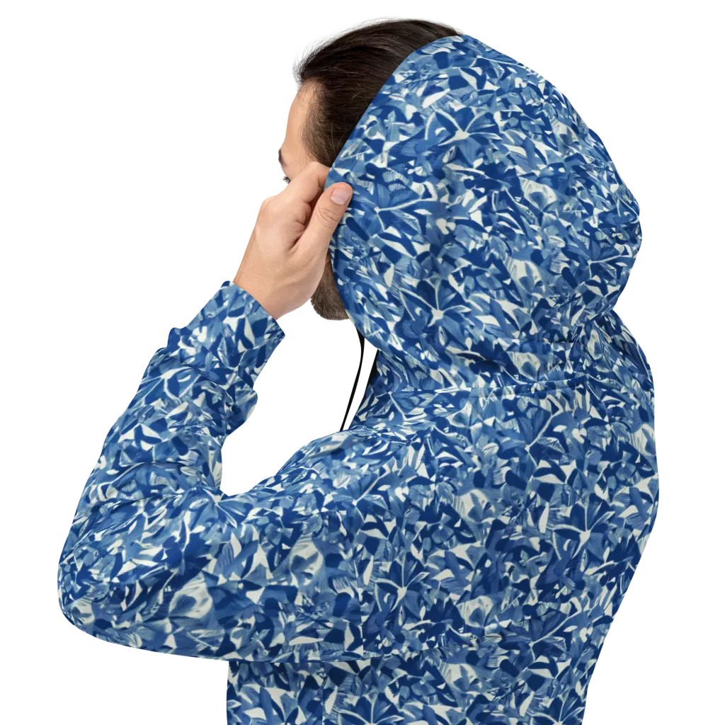 Blue Orchard on Hoodie — Back