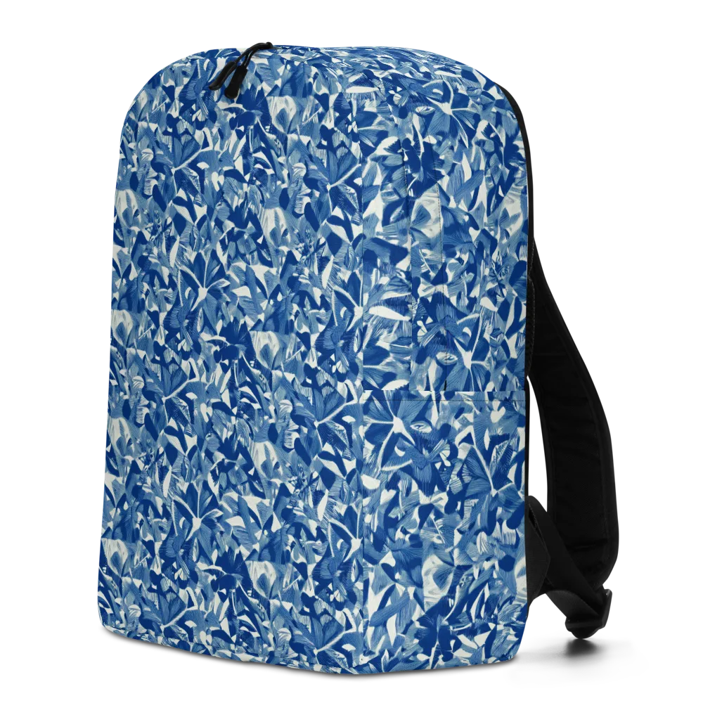 Blue Orchard on Minimalist Backpack — Left